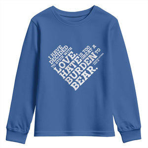 MLK Youth Sweatshirt I Have Decided To Stick With Love Martin Luther King Black History Month TS10 Royal Blue Print Your Wear
