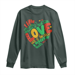 Martin Luther King Long Sleeve Shirt I Have Decided to Stick With Love MLK Black History Month TS10 Dark Forest Green Print Your Wear