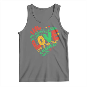 Martin Luther King Tank Top I Have Decided to Stick With Love MLK Black History Month TS10 Black Heather Print Your Wear