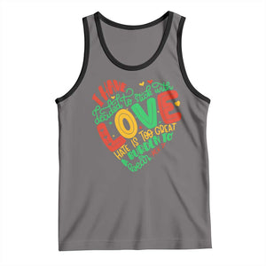 Martin Luther King Tank Top I Have Decided to Stick With Love MLK Black History Month TS10 Deep Heather Black Print Your Wear
