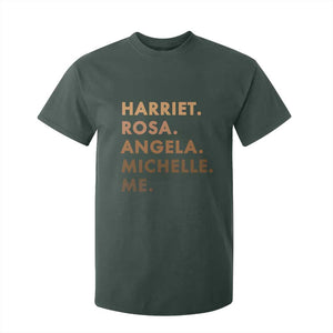 Harriet Rosa Angela Michelle Me T Shirt For Kid Black History Month Feminist Women Leaders TS10 Dark Forest Green Print Your Wear
