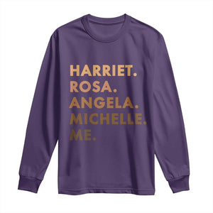 Harriet Rosa Angela Michelle Me Long Sleeve Shirt Black History Month Feminist Women Leaders TS10 Purple Print Your Wear