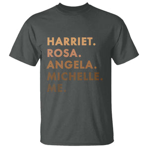 Harriet Rosa Angela Michelle Me T Shirt Black History Month Feminist Women Leaders TS10 Dark Heather Print Your Wear