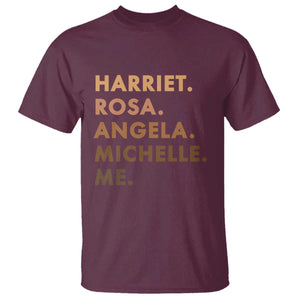 Harriet Rosa Angela Michelle Me T Shirt Black History Month Feminist Women Leaders TS10 Maroon Print Your Wear