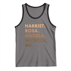 Harriet Rosa Angela Michelle Me Tank Top Black History Month Feminist Women Leaders TS10 Deep Heather Black Print Your Wear