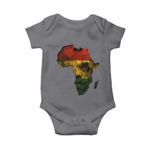Black History Month Baby Onesie Pan African Africa Map Black Pride TS10 Charcoal Print Your Wear