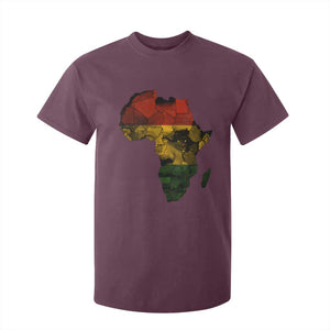 Black History Month T Shirt For Kid Pan African Africa Map Black Pride TS10 Maroon Print Your Wear