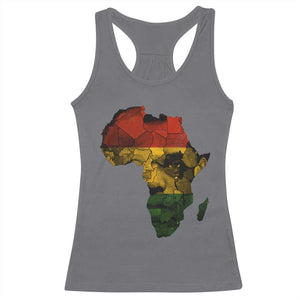 Black History Month Racerback Tank Top Pan African Africa Map Black Pride TS10 Charcoal Print Your Wear