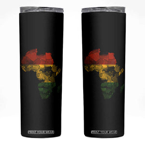 Black History Month Skinny Tumbler Pan African Africa Map Black Pride TS10 Black Print Your Wear