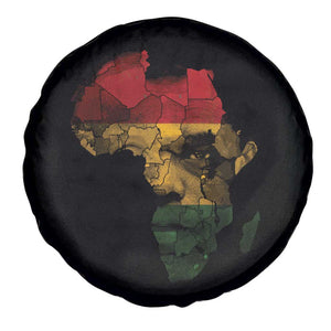 Black History Month Spare Tire Cover Pan African Africa Map Black Pride TS10 Print Your Wear