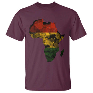 Black History Month T Shirt Pan African Africa Map Black Pride TS10 Maroon Print Your Wear