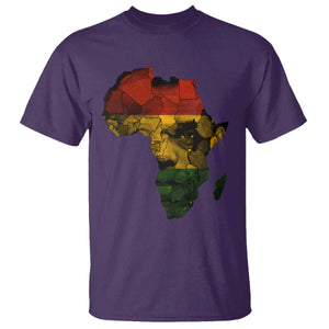 Black History Month T Shirt Pan African Africa Map Black Pride TS10 Purple Print Your Wear