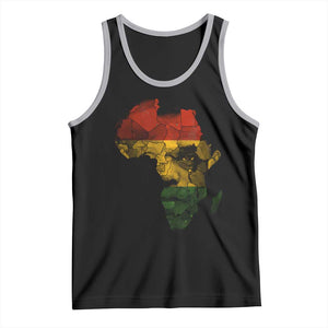 Black History Month Tank Top Pan African Africa Map Black Pride TS10 Black Athletic Heather Print Your Wear