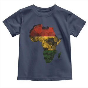 Black History Month Toddler T Shirt Pan African Africa Map Black Pride TS10 Navy Print Your Wear