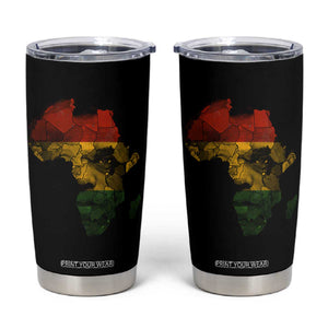 Black History Month Tumbler Cup Pan African Africa Map Black Pride TS10 Black Print Your Wear