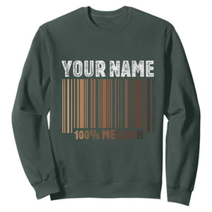 Personalized Gifts Black Pride Sweatshirt Custom Name Melanin BLM African History Gift TS10 Dark Forest Green Print Your Wear