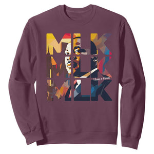 Martin Luther King Jr. Sweatshirt Black History Month I Have A Dream TS10 Maroon Print Your Wear
