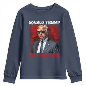 Trump Liberation Day Youth Sweatshirt Drill Baby Drill Oilrig Oilfield TS10 Navy Print Your Wear