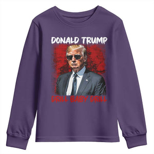 Trump Liberation Day Youth Sweatshirt Drill Baby Drill Oilrig Oilfield TS10 Purple Print Your Wear