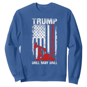 Trump Liberation Day Sweatshirt Drill Baby Drill Oilrig Oilfield American Flag Patriotic TS10 Royal Blue Print Your Wear