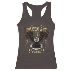 President Donald Trump Inauguration Day Racerback Tank Top Golden Age Of America USA Eagle TS10 Dark Chocolate Print Your Wear