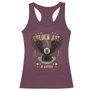 President Donald Trump Inauguration Day Racerback Tank Top Golden Age Of America USA Eagle TS10 Maroon Print Your Wear