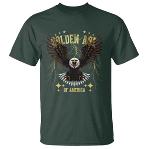 President Donald Trump Inauguration Day T Shirt Golden Age Of America USA Eagle TS10 Dark Forest Green Print Your Wear