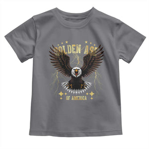 President Donald Trump Inauguration Day Toddler T Shirt Golden Age Of America USA Eagle TS10 Charcoal Print Your Wear
