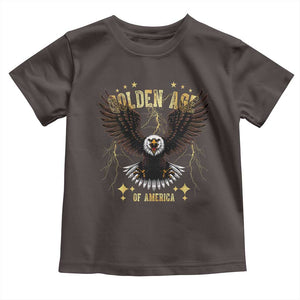 President Donald Trump Inauguration Day Toddler T Shirt Golden Age Of America USA Eagle TS10 Dark Chocolate Print Your Wear