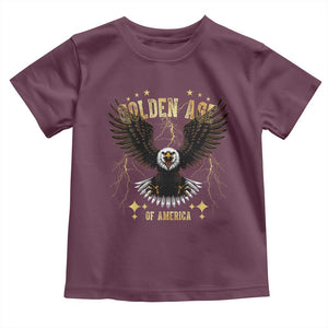 President Donald Trump Inauguration Day Toddler T Shirt Golden Age Of America USA Eagle TS10 Maroon Print Your Wear