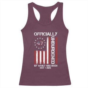 President Donald Trump Racerback Tank Top Officially Unburdened By What Has Been 2025 47Th Usa Flag TS10 Maroon Print Your Wear