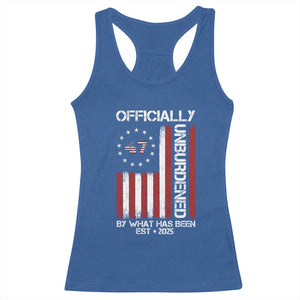 President Donald Trump Racerback Tank Top Officially Unburdened By What Has Been 2025 47Th Usa Flag TS10 Royal Blue Print Your Wear