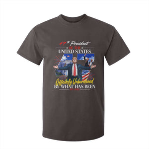 President Donald Trump T Shirt For Kid Officially Unburdened By What Has Been 2025 47Th American Flag TS10 Dark Chocolate Print Your Wear
