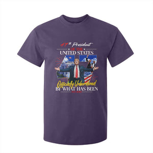 President Donald Trump T Shirt For Kid Officially Unburdened By What Has Been 2025 47Th American Flag TS10 Purple Print Your Wear