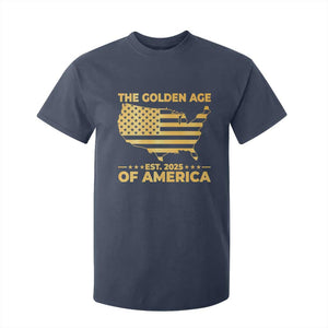 Trump 2025 T Shirt For Kid The Golden Age Of America TS10 Navy Print Your Wear