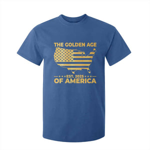 Trump 2025 T Shirt For Kid The Golden Age Of America TS10 Royal Blue Print Your Wear