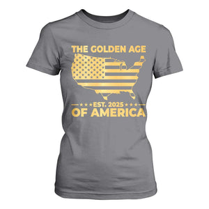 Trump 2025 T Shirt For Women The Golden Age Of America TS10 Charcoal Print Your Wear