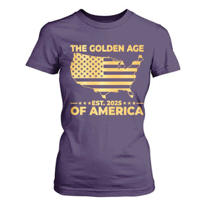 Trump 2025 T Shirt For Women The Golden Age Of America TS10 Purple Print Your Wear