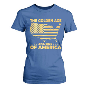 Trump 2025 T Shirt For Women The Golden Age Of America TS10 Royal Blue Print Your Wear