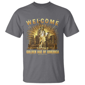 America's Golden Age Statue Of Liberty T Shirt TS10 Charcoal Print Your Wear