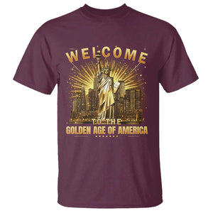 America's Golden Age Statue Of Liberty T Shirt TS10 Maroon Print Your Wear