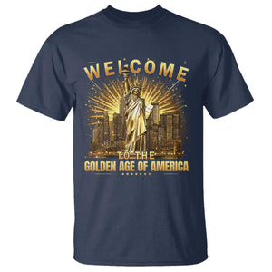 America's Golden Age Statue Of Liberty T Shirt TS10 Navy Print Your Wear