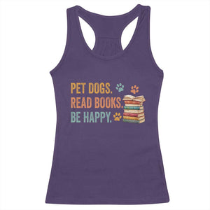 Retro Dog Book Lovers Racerback Tank Top Bookish Dog Mom Gift TS10 Purple Print Your Wear