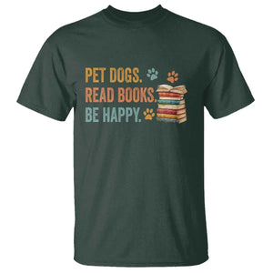 Retro Dog Book Lovers T Shirt Bookish Dog Mom Gift TS10 Dark Forest Green Print Your Wear