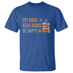 Retro Dog Book Lovers T Shirt Bookish Dog Mom Gift TS10 Royal Blue Print Your Wear