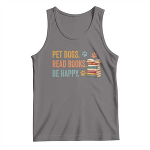 Retro Dog Book Lovers Tank Top Bookish Dog Mom Gift TS10 Deep Heather Print Your Wear