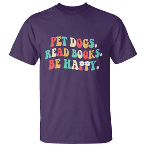 Dog Book Lover T Shirt Retro Groovy Flower Bookish Dog Mom Gift TS10 Purple Print Your Wear