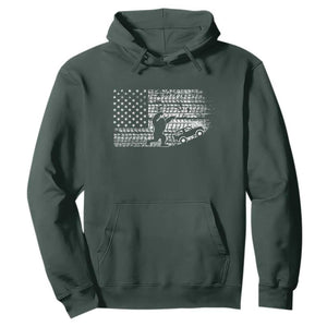 Bigfoot Offroad Car Hoodie Retro Sasquatch 4x4 UTV ATV Funny American Flag TS10 Dark Forest Green Print Your Wear