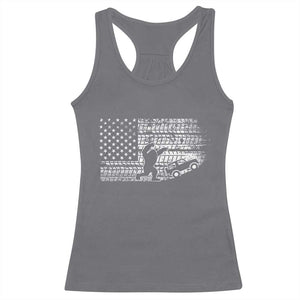 Bigfoot Offroad Car Racerback Tank Top Retro Sasquatch 4x4 UTV ATV Funny American Flag TS10 Charcoal Print Your Wear