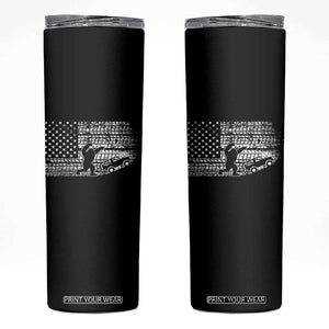 Bigfoot Offroad Car Skinny Tumbler Retro Sasquatch 4x4 UTV ATV Funny American Flag TS10 Black Print Your Wear